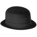 Black Plastic-Backed Velour Derby - 24 Pack